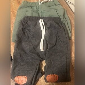Kids Pumpkin Patch Joggers - Charcoal and Olive
